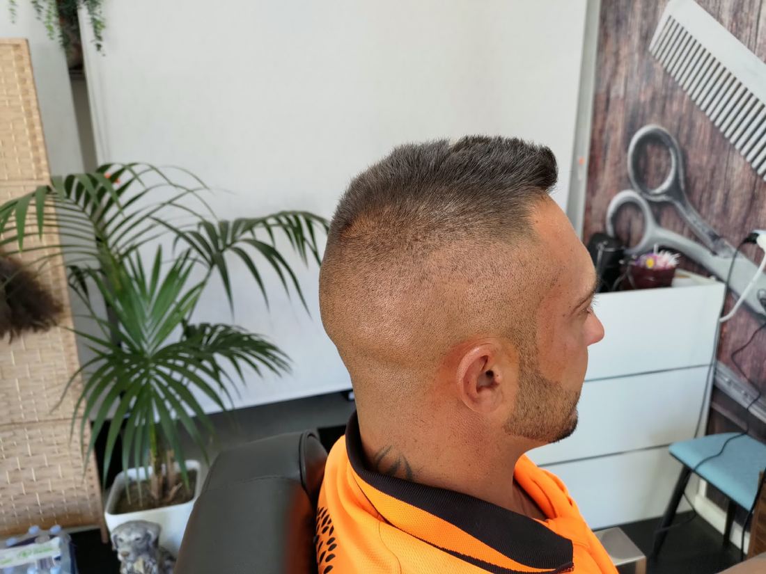 Short crop with a clipper fade
